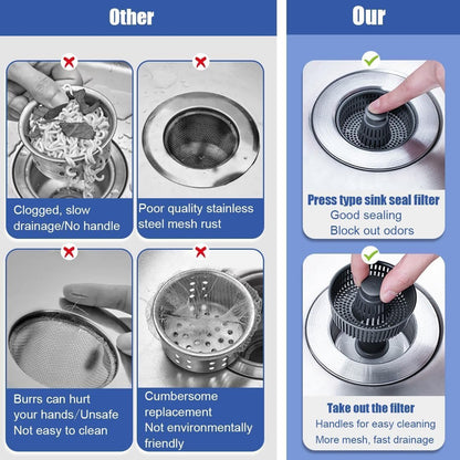 🏆Buy More Save More🔥Upgraded 3 in 1 Kitchen Sink Drain Straine