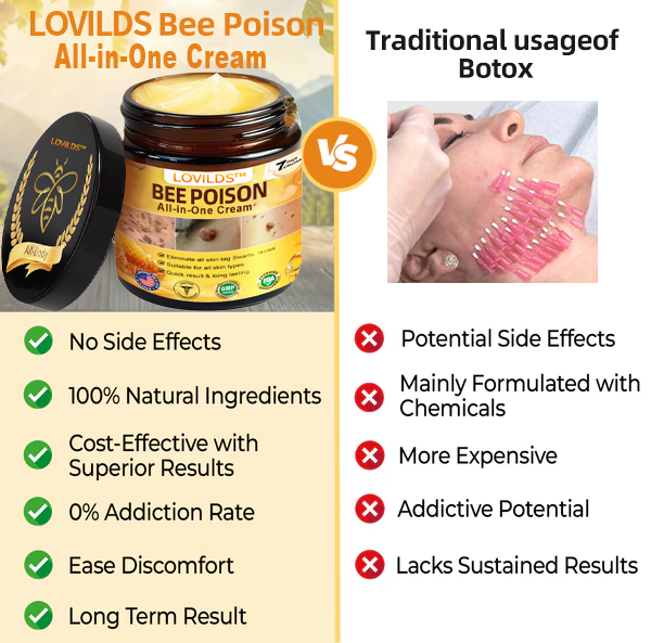 LOVILDS™ Bee Poison All-in-One Cream US Dermatologist Approved.