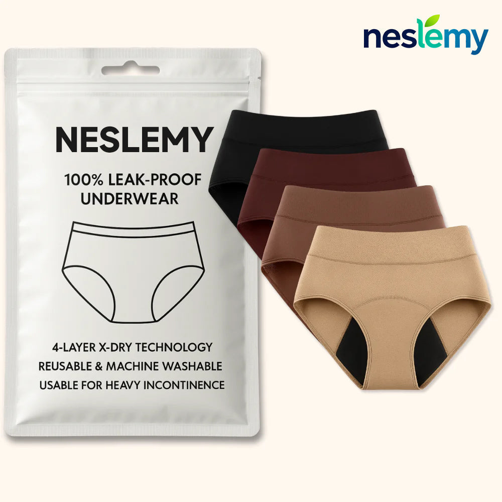 ⏰ Final 3 Hours! 60% OFF 🎀 | NESLEMY™ 100% Leak-Proof Underwear 4-pack