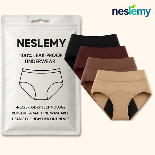 ⏰ Final 3 Hours! 60% OFF 🎀 | NESLEMY™ 100% Leak-Proof Underwear 4-pack
