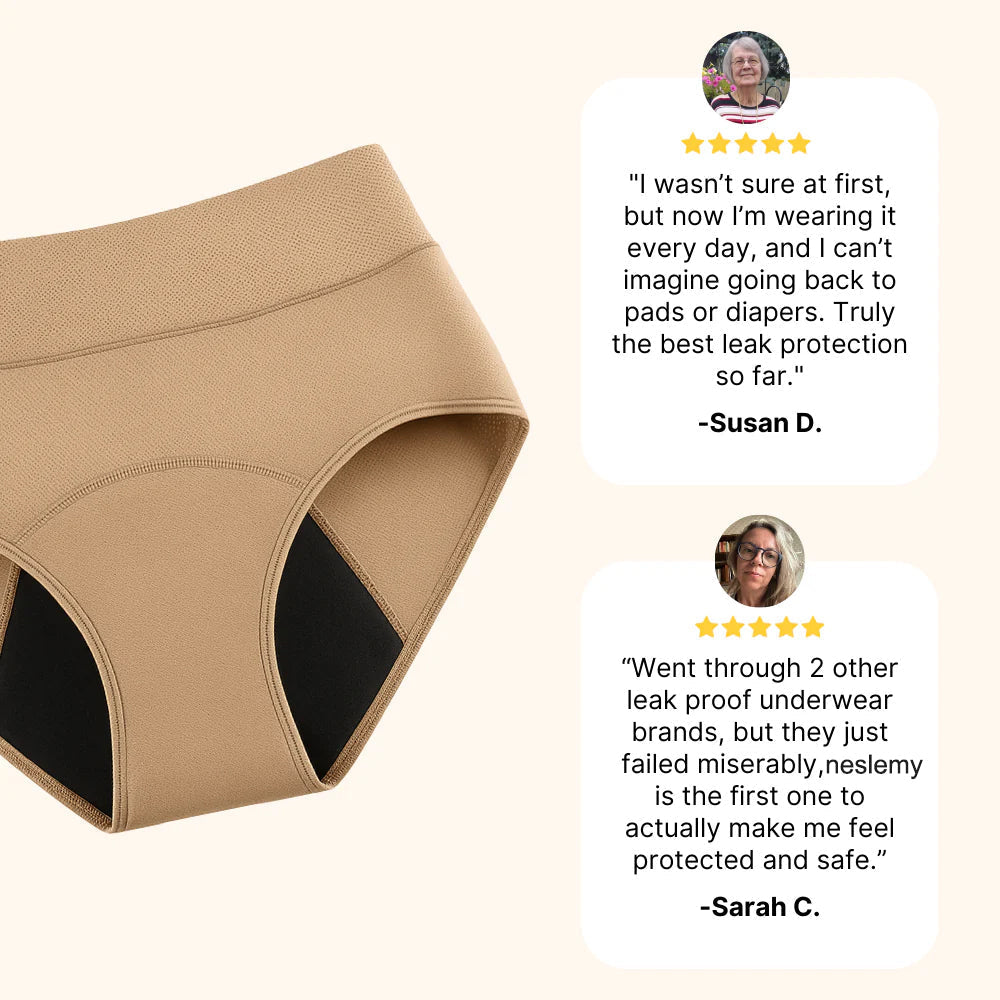 ⏰ Final 3 Hours! 60% OFF 🎀 | NESLEMY™ 100% Leak-Proof Underwear 4-pack