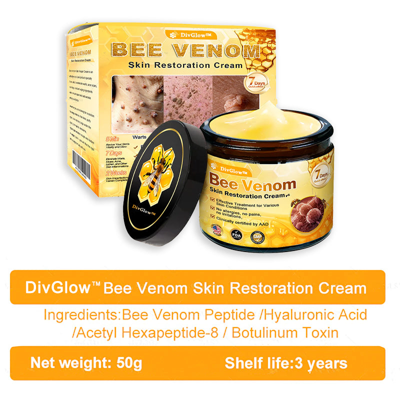Made and Shipped from USA ✨ DivGlow® Bee Venom Skin Restoration Cream ⏰ LAST DAY 80% OFF | 1.76 oz🦄