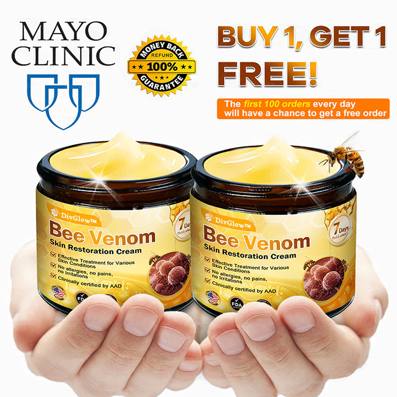Made and Shipped from USA ✨ DivGlow® Bee Venom Skin Restoration Cream ⏰ LAST DAY 80% OFF | 1.76 oz🦄