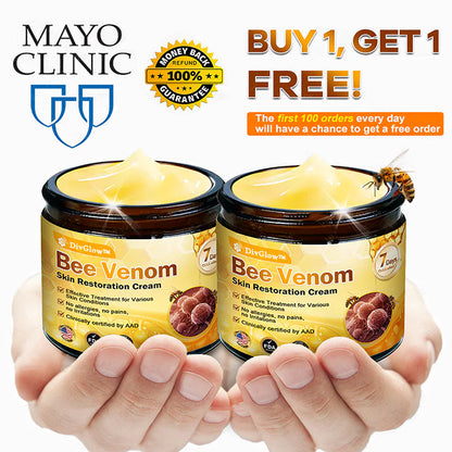 Made and Shipped from USA ✨ DivGlow® Bee Venom Skin Restoration Cream ⏰ LAST DAY 80% OFF | 1.76 oz🦄
