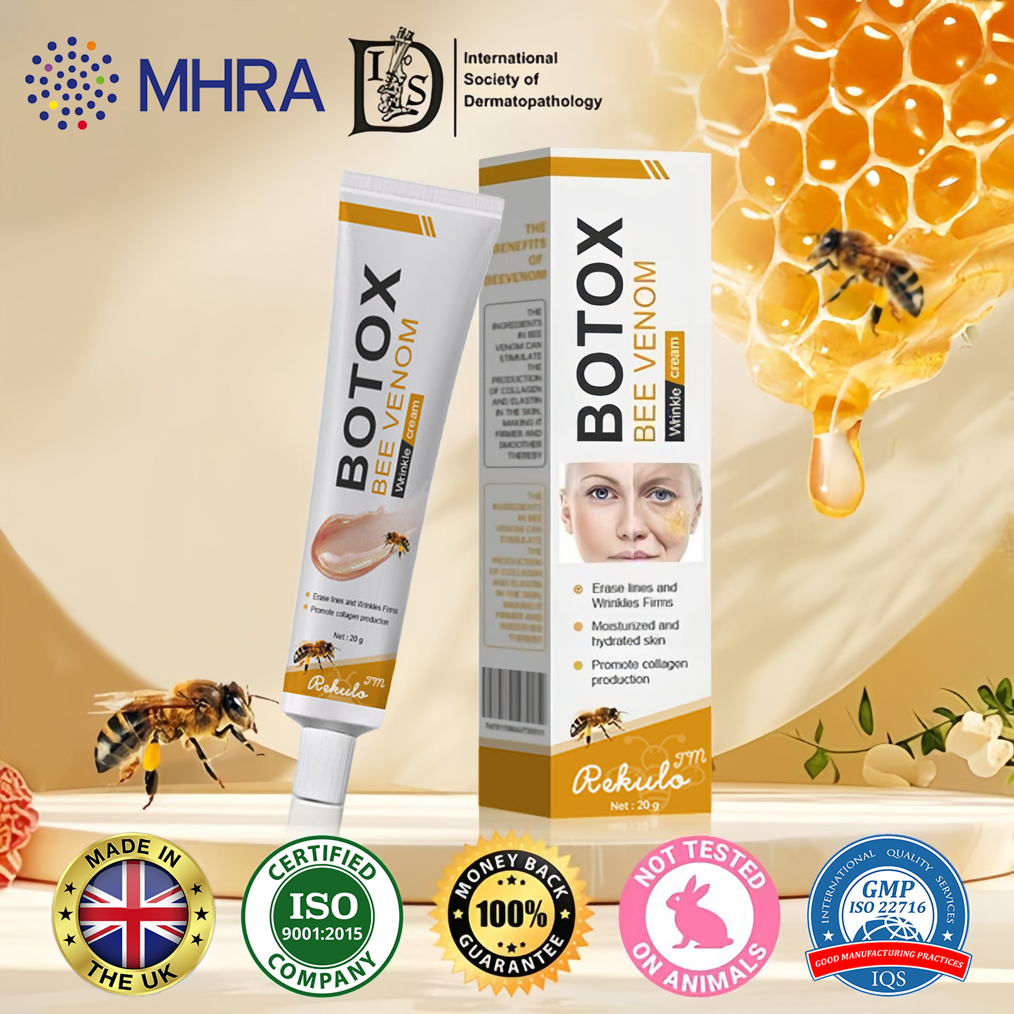 (💎💎Made and Shipped from UK✅) Rekulo™ Botox Bee Venom Wrinkle Removal Cream- LAST DAY 70% OFF