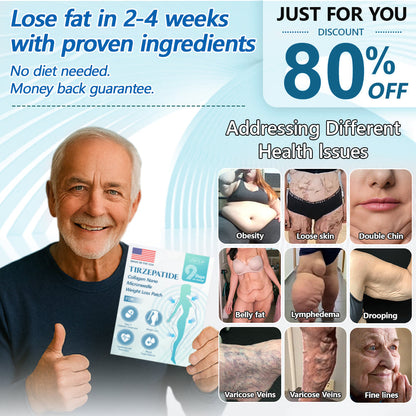 【Last Day Promotion 60% OFF🌟】🌟🌟 SMGT-GLP-1 𝐓𝐢𝐫𝐳𝐞𝐩𝐚𝐭𝐢𝐝𝐞 & 𝐂𝐨𝐥𝐥𝐚𝐠𝐞𝐧 𝐍𝐚𝐧𝐨 𝐌𝐢𝐜𝐫𝐨𝐧𝐞𝐞𝐝𝐥𝐞 𝐖𝐞𝐢𝐠𝐡𝐭 𝐋𝐨𝐬𝐬 𝐏𝐚𝐭𝐜𝐡丨Targets Obesity, Loose Skin, High Blood Pressure, Diabetes, Fatty Liver, Joint Pain, Brain Fog, Low Energy, Body Aches, and More