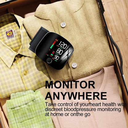 Automatic Wrist Blood Pressure Monitor — Clinically Accurate | Large Backlit Display | Adjustable Cuff | Voice Broadcast | Portable Storage Case