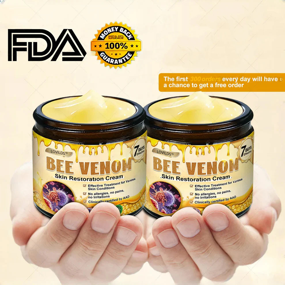 ✨FDA Approved:LOVILDS™  Bee Venom Skin Restoration Cream — 🔥Limited Time 70% OFF🔥