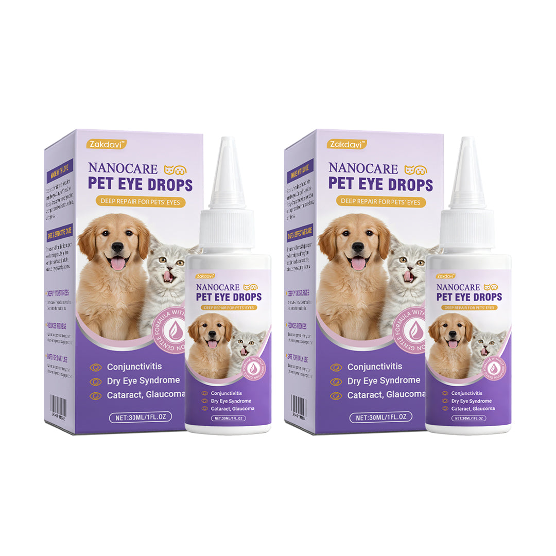 👩‍⚕️ Zakdavi™ NanoCare Pet Eye Drops ☑️ FDA Approved | Relieves Conjunctivitis, Dry Eyes, Cataracts, and Keratitis🐶