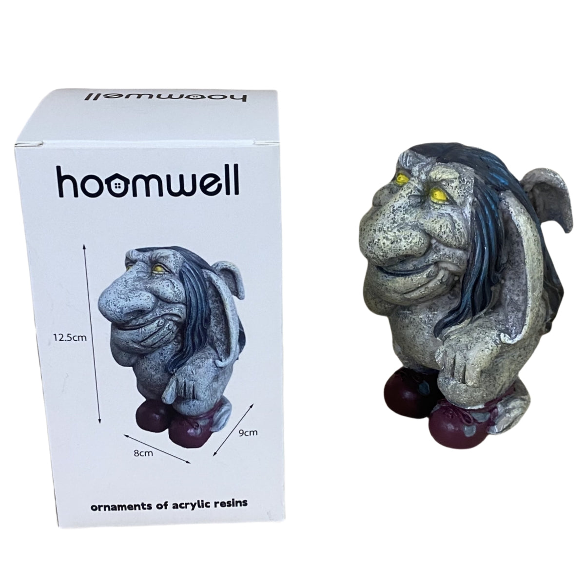 Hoomwell Resin Garden Lawn Gnome Statue Pondering Sylvester the Cynical Gnome Troll