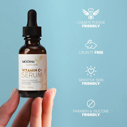 MOOYAM Deep Exfoliating Vitamin C Face Serum - Retinol,Salicylic Acid and Niacinamide - Treats Sebaceous Filaments,Blackheads & Clogged Pores