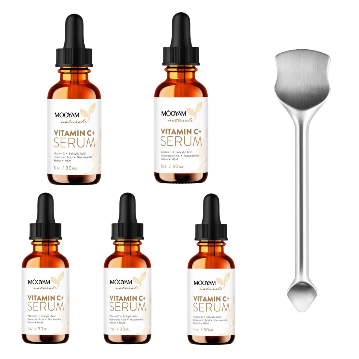 MOOYAM Deep Exfoliating Vitamin C Face Serum - Retinol,Salicylic Acid and Niacinamide - Treats Sebaceous Filaments,Blackheads & Clogged Pores