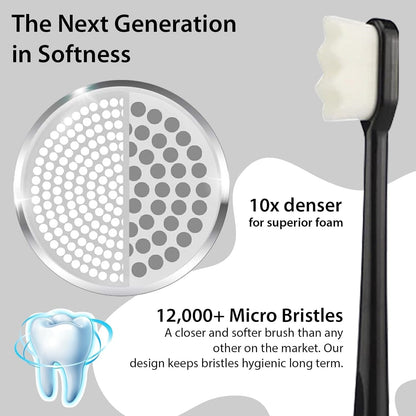 Hoomwell Extra Soft Nano Toothbrush with 12000+ Micro Nano Bristles